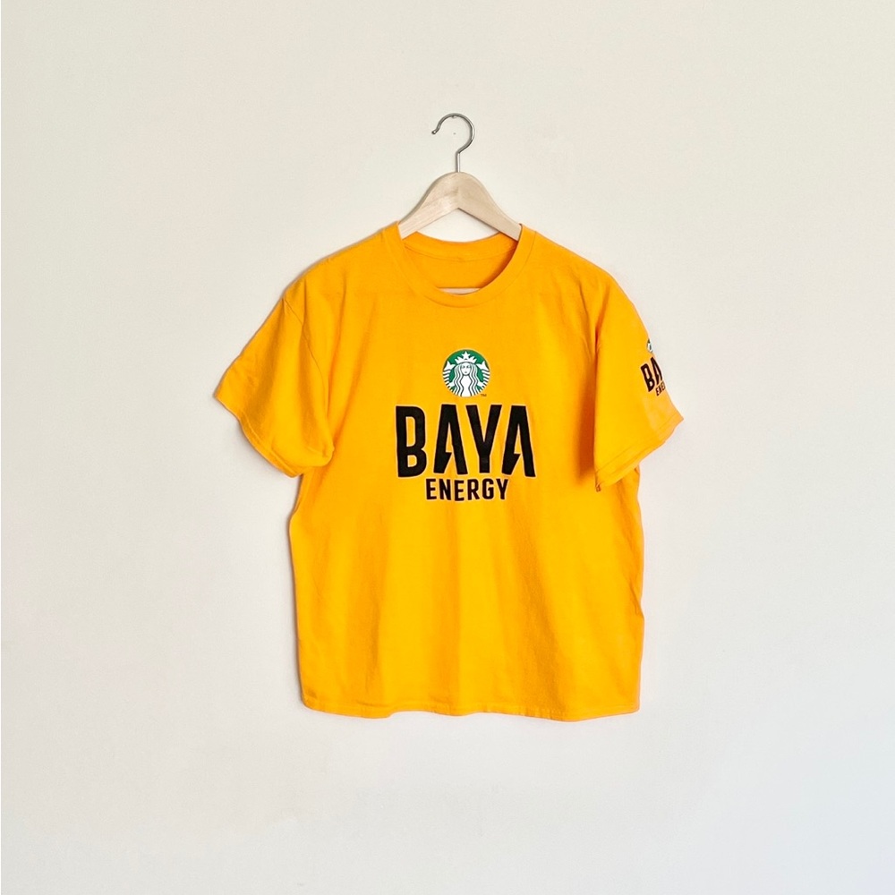 Starbucks BAYA Energy Graphic Orange T Shirt Adult size Large